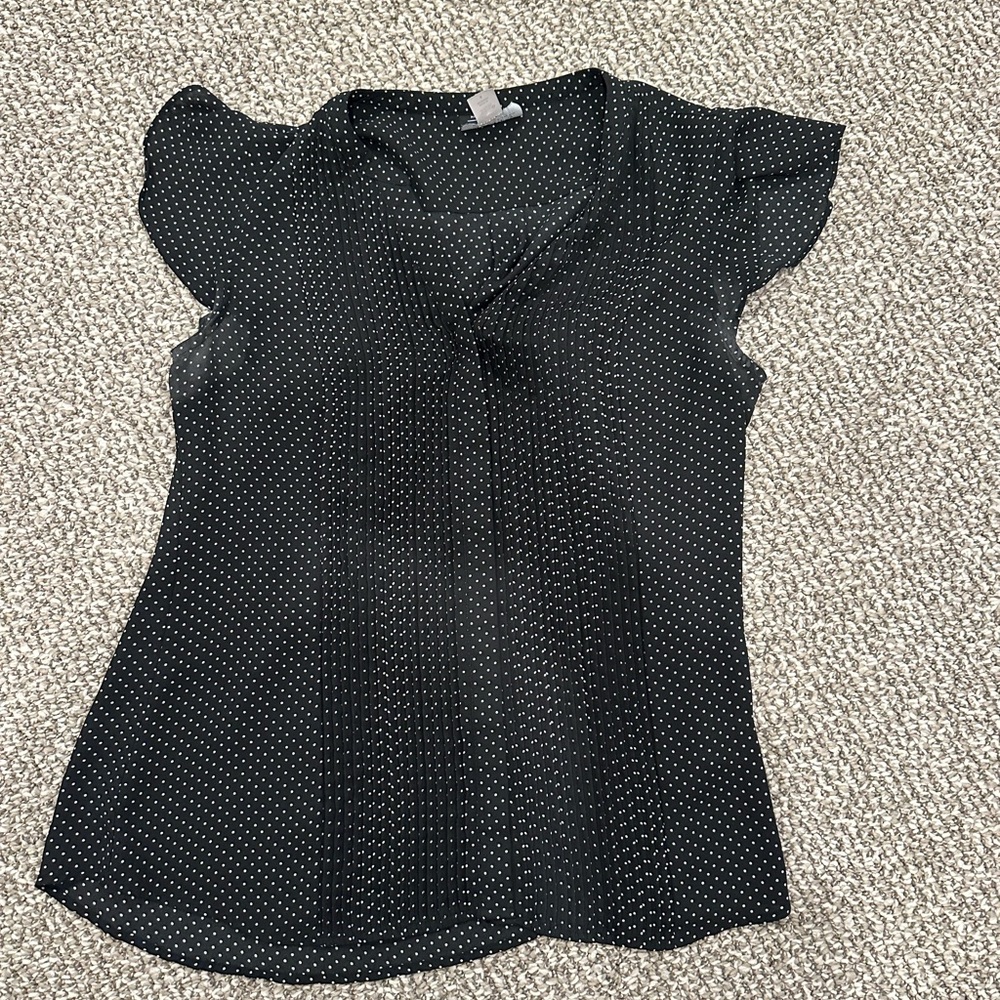 Black Polka Dot Blouse